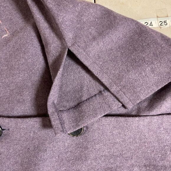 Vintage David Dart Knitware Purple Wool Blend Blazer XL - Picture 11 of 12